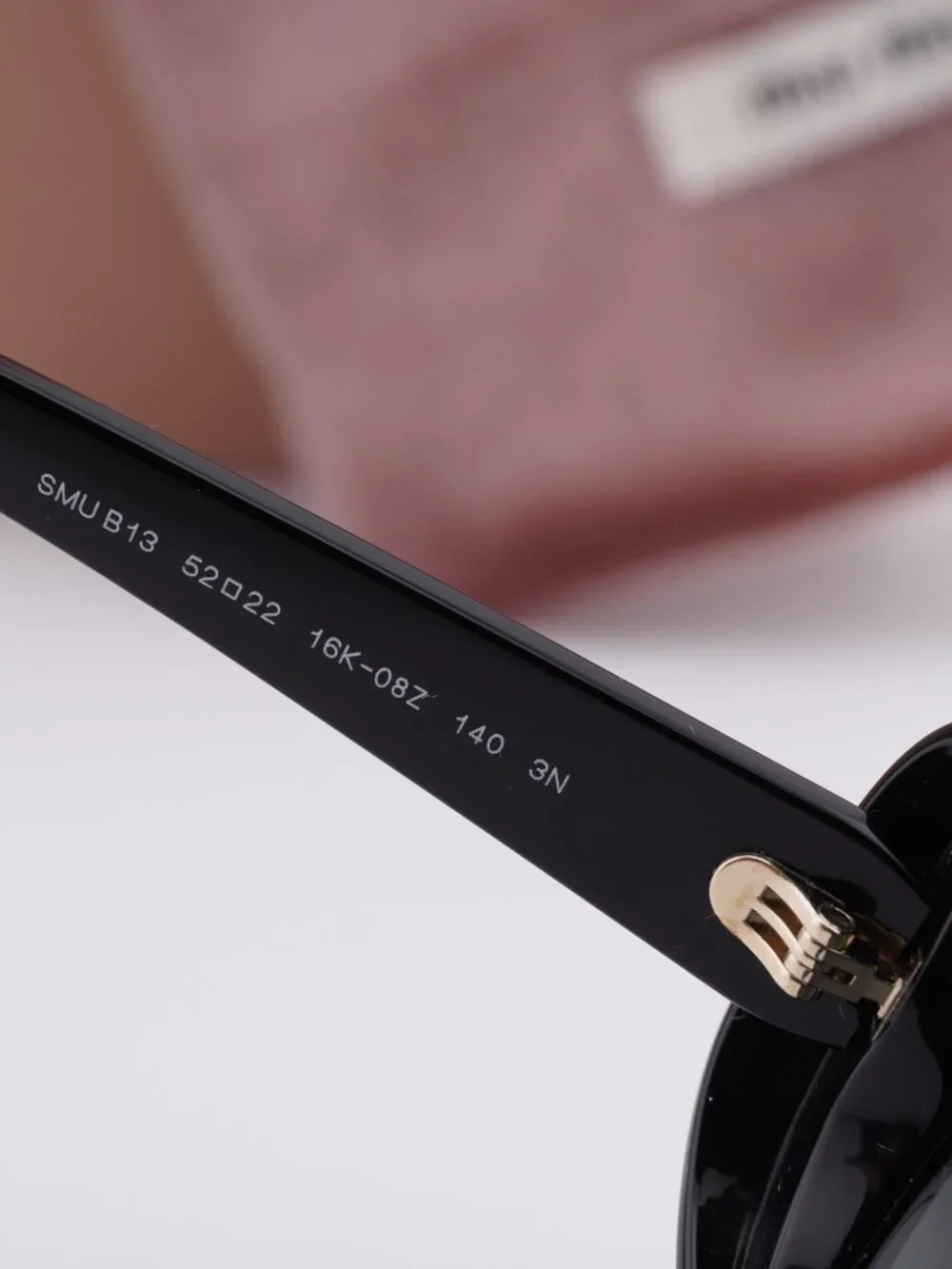 Miu Miu MUB13S 16K08Z Rectangle Sunglasses – Black\Dark Grey